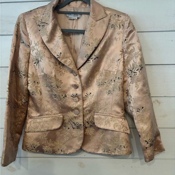 Kay Unger Floral Patterned Tan Jacket in size 8 - Picture 2 of 13